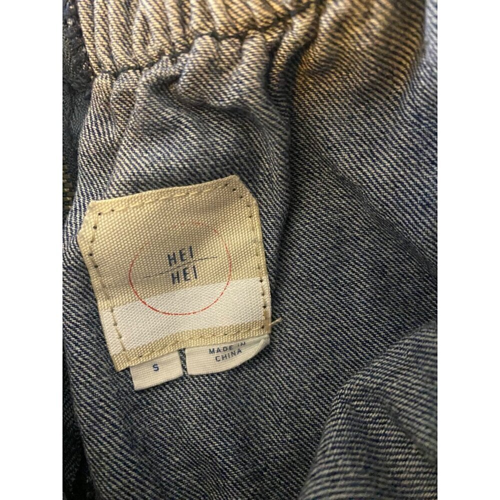Anthropologie Hei Hei Women's Teirred Denim Crop Jumpsuit - Small - Picture 12 of 15